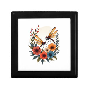 Boho Floral Dragonfly Gift Box