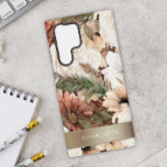 Boho Floral Earth Tones  Samsung Galaxy S22 Ultra Case<br><div class="desc">Embrace the allure of boho chic with this stunning phone case, featuring a floral pattern in earthy tones that draws its inspiration from the wonders of the natural world. Designed to complement your Samsung Galaxy device, this case is a true work of art, bringing the serenity of the outdoors right...</div>