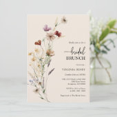 Boho Floral Elegant Bridal Brunch Invitation | Zazzle