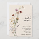 Boho Floral Elegant Bridal Brunch Invitation