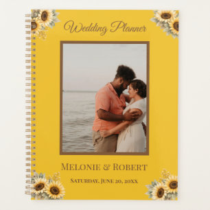 Boho Floral Elegant Custom Photo Wedding Planner