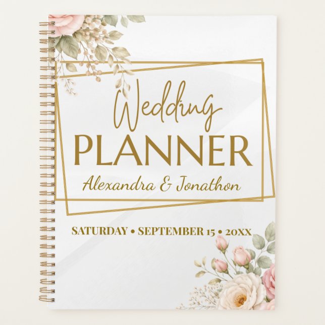 Boho Floral Elegant Wedding  Planner (Front)