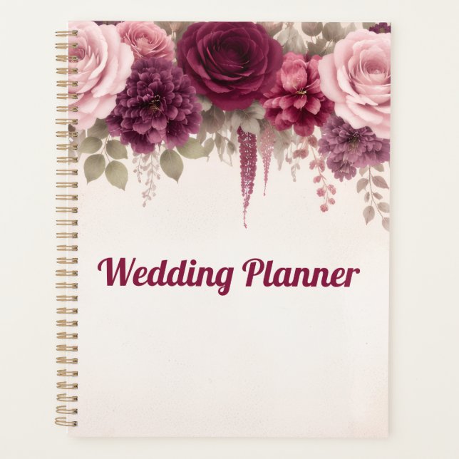 Boho Floral Elegant Wedding  Planner (Front)
