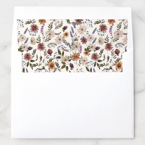 Boho Floral Envelope Liner