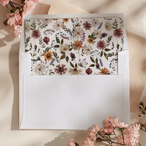 Boho Floral Envelope Liner