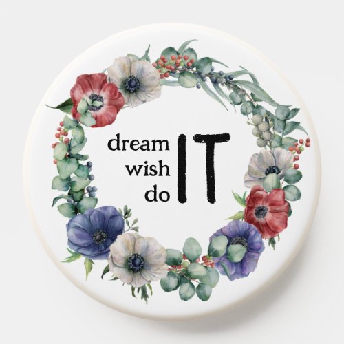 Boho Floral Eucalyptus Motivational PopSocket