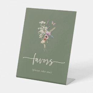 Boho Floral Favors Sign