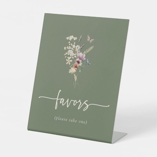 Boho Floral Favors Sign (Front)