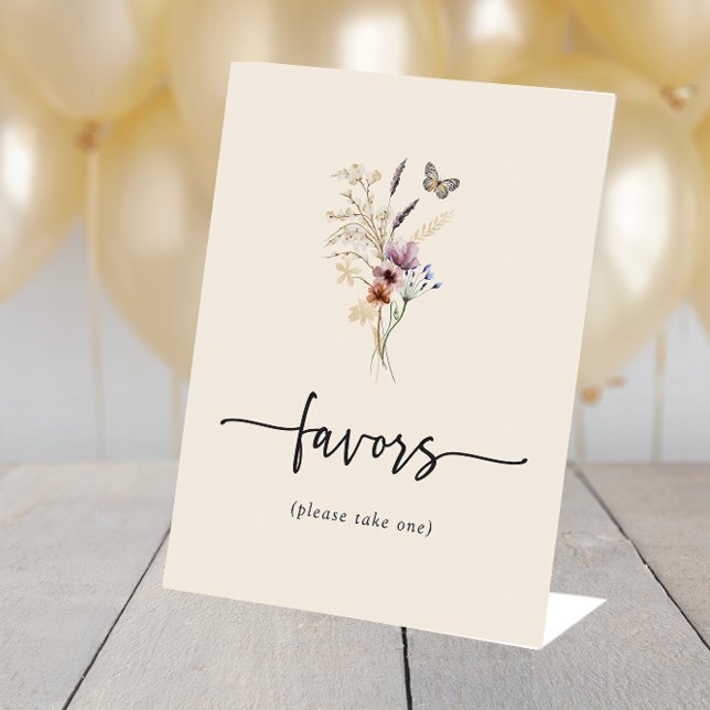 Boho Floral Favors Sign (Boho Floral Favors Sign
)
