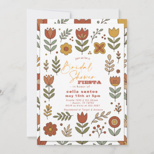 Boho Floral Fiesta Bridal Shower Invitation