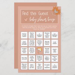 Boho Floral Find the Guest Baby Shower Ice Breaker