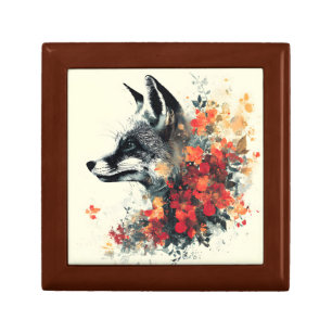 Boho Floral Fox Wildlife Nature Gift Box