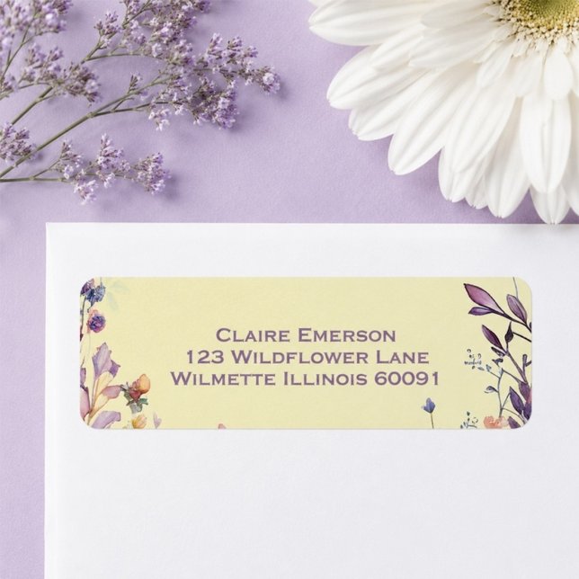 Boho floral frame invitation label (Creator Uploaded)