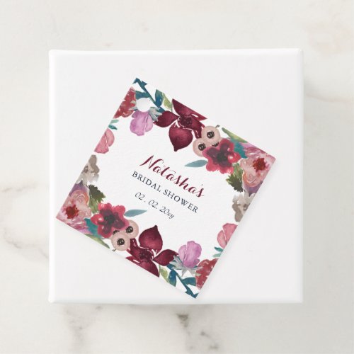 Boho Floral Garden Bridal Shower  Favor Tags