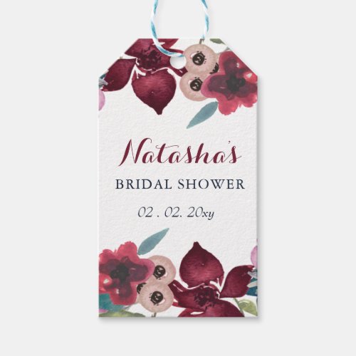 Boho Floral Garden Bridal Shower  Gift Tags