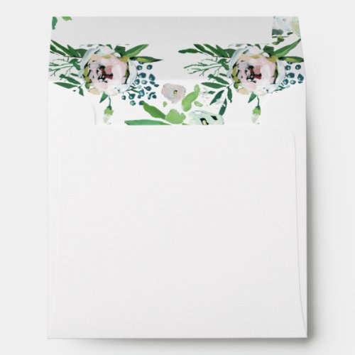 Boho Floral Geometric Preprinted Square Wedding Envelope