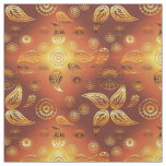 Boho floral Gradient Orange Fabric