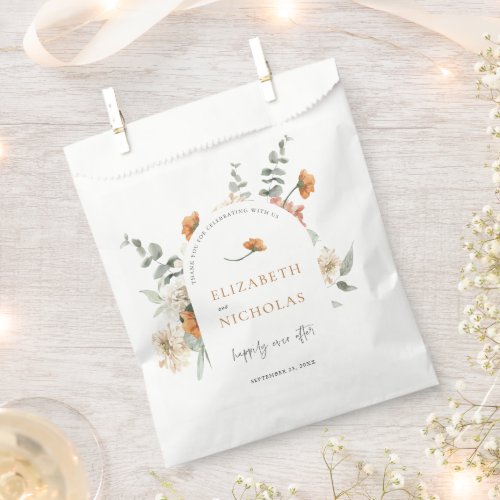 Boho Floral Greenery Botanical Wedding Favors Favor Bag