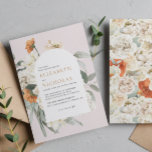 Boho Floral Greenery Botanical Wedding Invitation<br><div class="desc">Pure spring magic abounds with this palette grounded in floral - and boho-inspired hues. Soft, antique orange takes the lead while peach and copper provide the perfect complement and warm up the overall look of this cooling combo. Neutral ecru and ivy green top it off, painting an enchanting palette perfect...</div>
