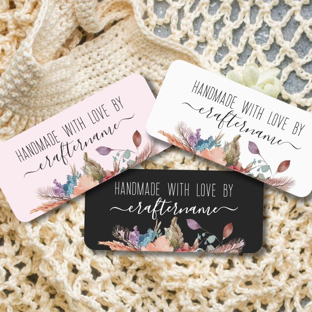 boho floral Handmade with love by clothing label (Creator Uploaded)