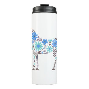 Boho Floral Horse Thermal Tumbler