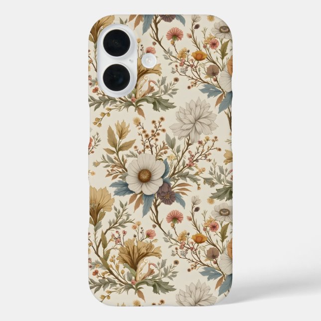 Boho Floral in Beige Case-Mate iPhone Case (Back)