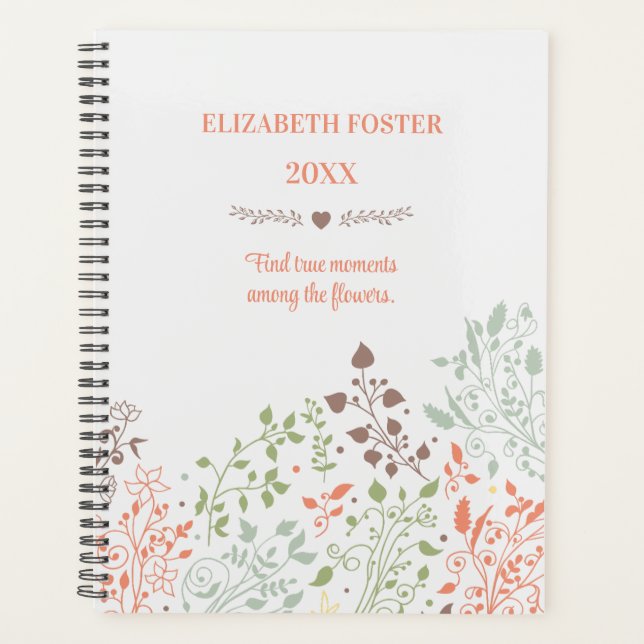 Boho Floral Inspiration Quote Planner (Front)
