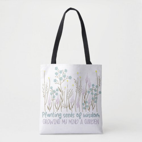 Boho Floral Inspirational Quotes Boho Style Tote Bag