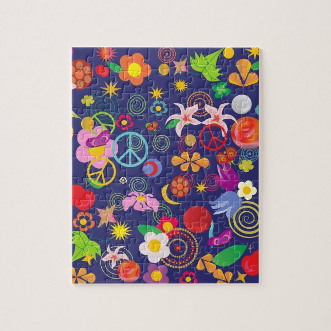Boho floral jigsaw puzzle (Vertical)