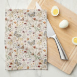 Boho Floral Kitchen Towel<br><div class="desc">Boho Floral Kitchen Towel. Elegant and romantic,  this beautiful color palette of tan,  brown,  rust,  terracotta,  and burnt orange is the trending theme this year. Rustic dried grass,  beautiful flowers,  cute butterflies,  and vintage wildflowers are stunning details to add to your modern boho-chic home.</div>