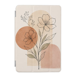 Boho Floral Line Art iPad Case & Cover