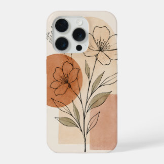 Boho Floral Line Art Phone Case