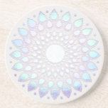 Boho Floral  Lotus Mandala Coaster<br><div class="desc">Unique artistic design featuring faux foil lotus mandala. Great design for an energy worker,  counselor life coach and more.</div>