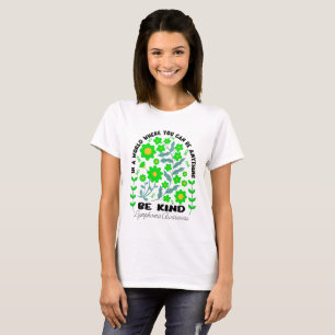 Boho Floral Lymphoma Be Kind T-Shirt
