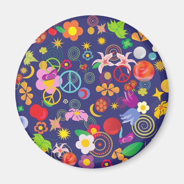 Boho floral magnet (Front)