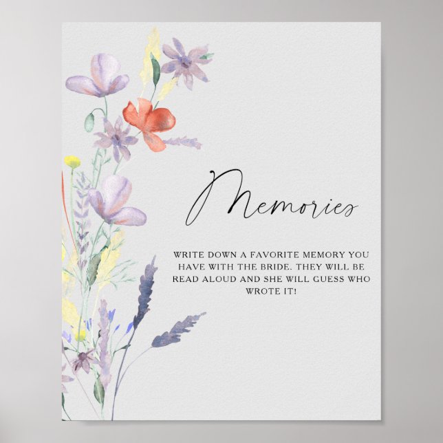 Boho floral memories with the bride poster (Front)