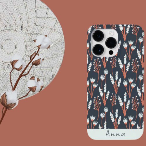 Boho Floral Midnight Blossom Case_Mate iPhone 14 Pro Max Case