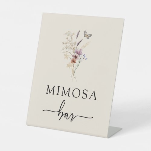 Boho Floral Mimosa Bar Sign