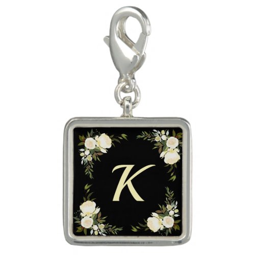 Boho Floral Monogram Bridesmaid Gift Charm