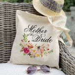 Boho Floral Mother of the Bride Customizable Tote Bag<br><div class="desc">This stylish boho floral tote bag makes the perfect gift for the mother of the bride on your wedding day. Featuring a beautiful watercolor floral design, this tote bag is both practical and fashionable. Use it to carry essentials on the big day or as a keepsake to remember the special...</div>