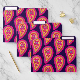 Boho Floral Motif File Folder