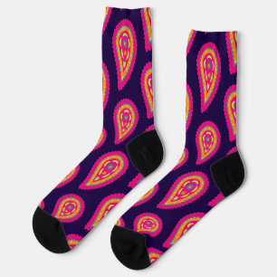 Boho Floral Motif Socks