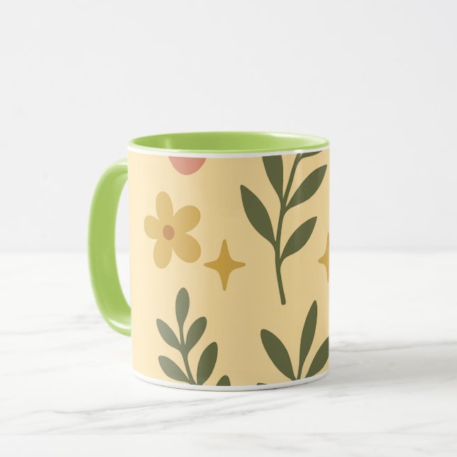 Boho Floral Mug (Front Left)