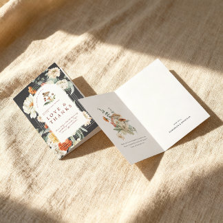 Boho Floral Mushroom | Baby Shower Thank You Card