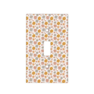 Boho Floral Nursery Light Switch Cover Retro
