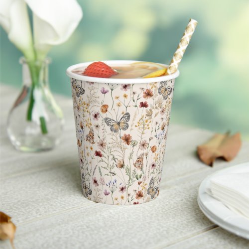 Boho Floral Paper cup
