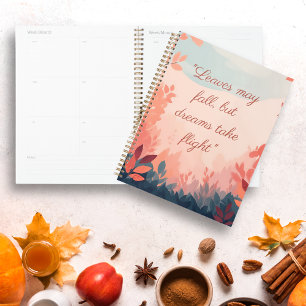 Boho Floral Pink Autumn personalized Planner