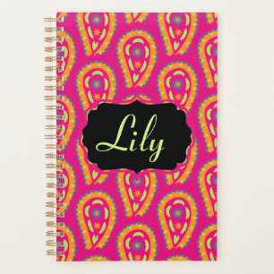 Boho Floral Pink Motif Planner