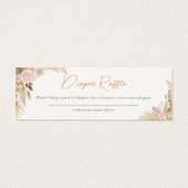 Boho Floral Pumpkin Baby Shower Diaper Raffle (Back)