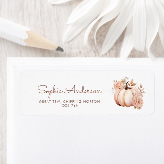 Boho Floral Pumpkin Label (Insitu)